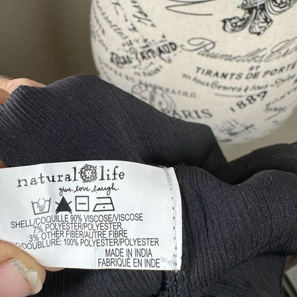 Natural Life The Alice Metallic Maxi Floral Sleeveless Dress Tie Back Sz M Boho - Picture 11 of 12